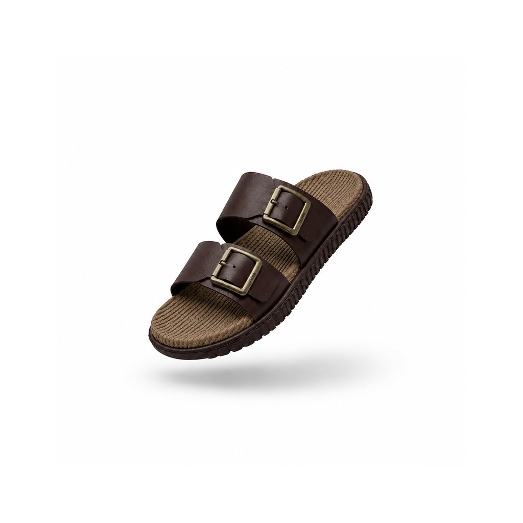 Chocolate Brown Strap Slipper