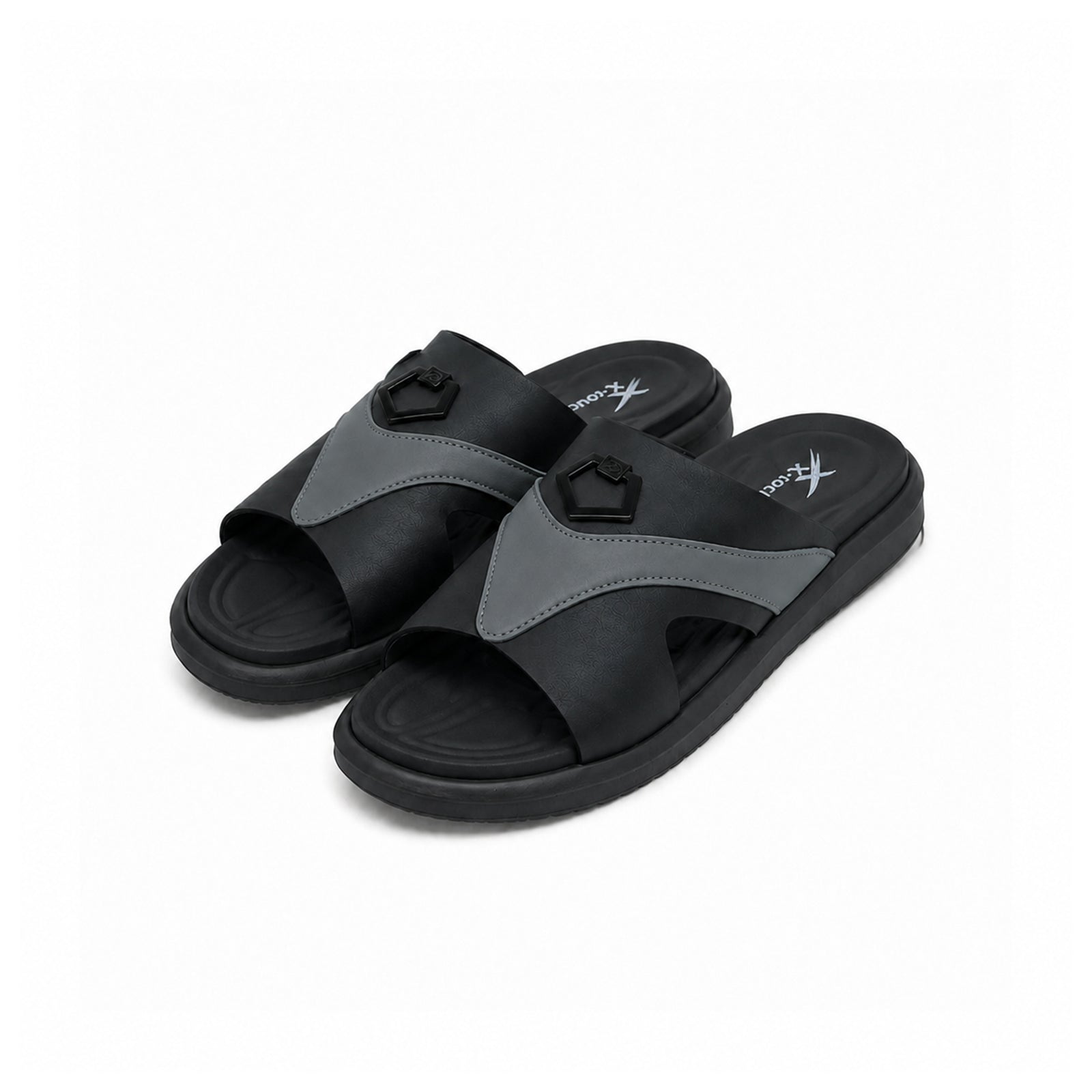 Black Buckle Slipper