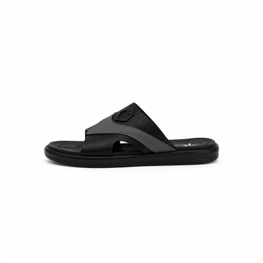 Black Buckle Slipper
