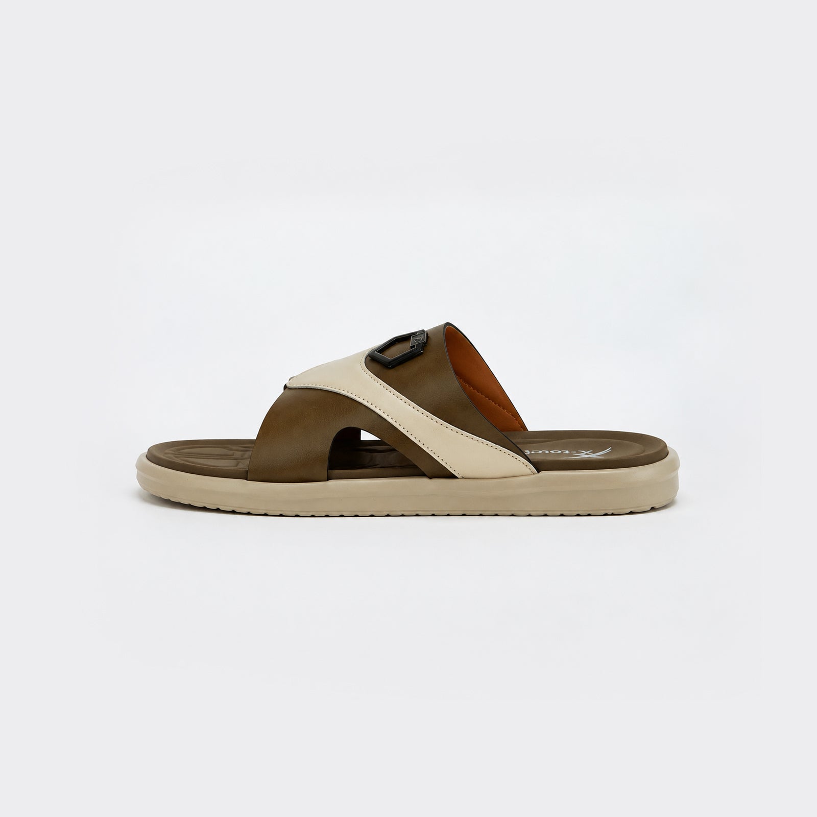 Olive Green Buckle Slipper