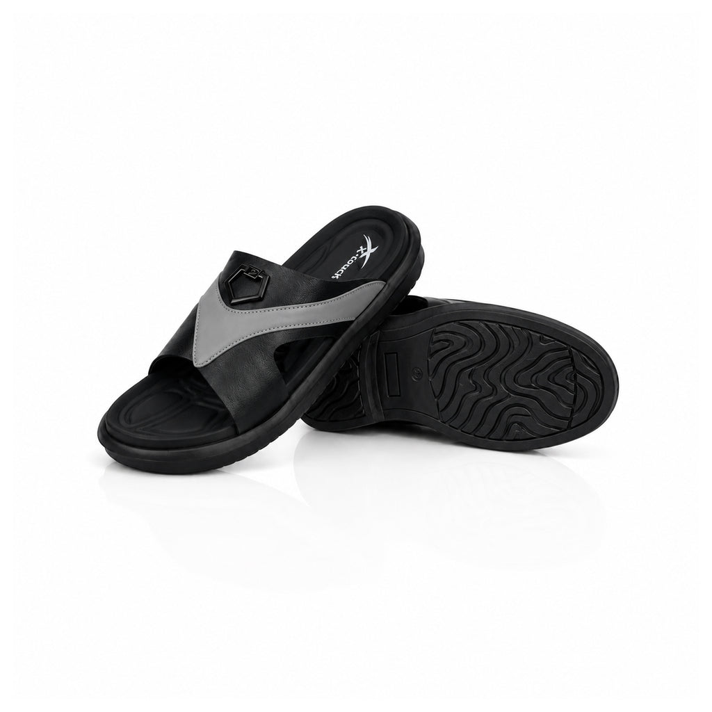 Black Buckle Slipper